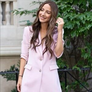 Something Navy Pink Blazer
